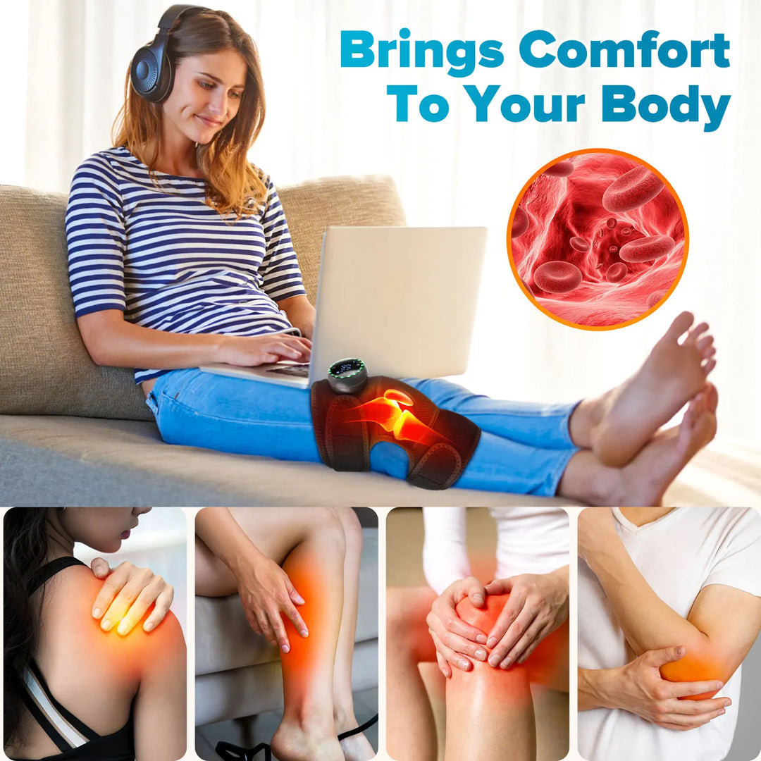 3-in-1 Heated Knee Massager with Vibration