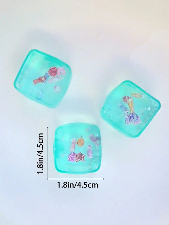 Ocean Cube Silicone Squishy Sensory Stress Relief Toy