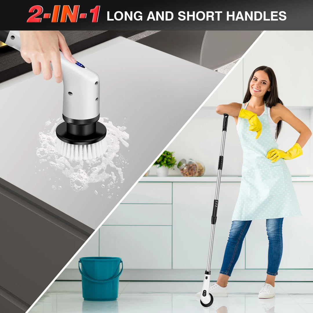 DayPlus Cordless Electric Spin Scrubber 10-in-1 Cleaning Brush