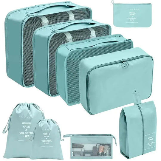 10-Piece Travel Packing Cubes Set with Shoe &amp; Toiletry Bags