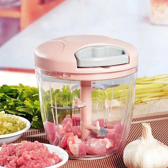 Pull String Food Chopper Vegetable Cutter