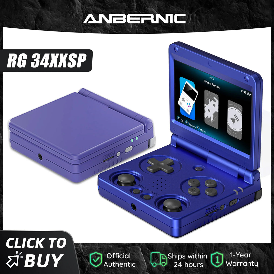 Anbernic RG34XXSP Retro Handheld Game Console 64GB
