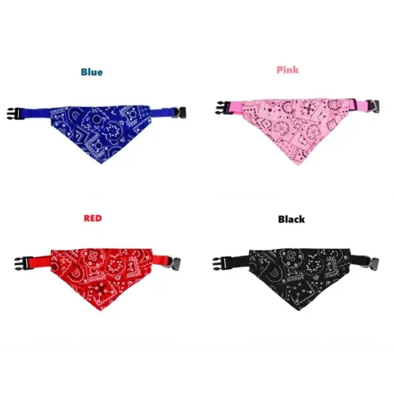 Adjustable Polyester Bandana Collar for Cats