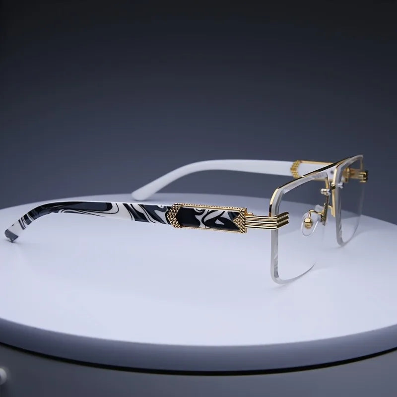 Rimless Rectangle UV400 Gradient Sunglasses