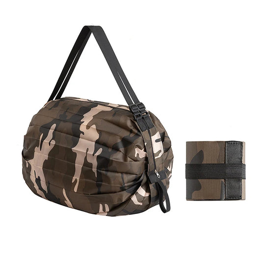 Foldable Nylon Reusable Shopping Bag with Adjustable Handle