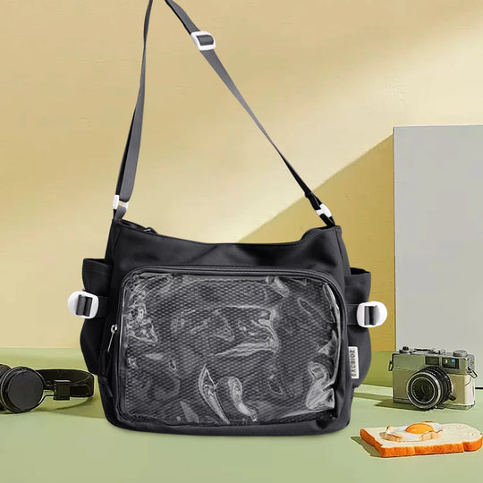 Japanese Style Ita Messenger Bag with Clear Display Window