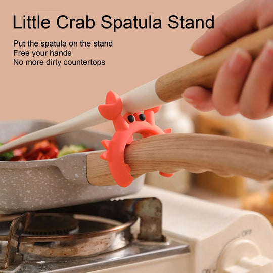 Crab Silicone Utensil Rest &amp; Pot Clip Holder