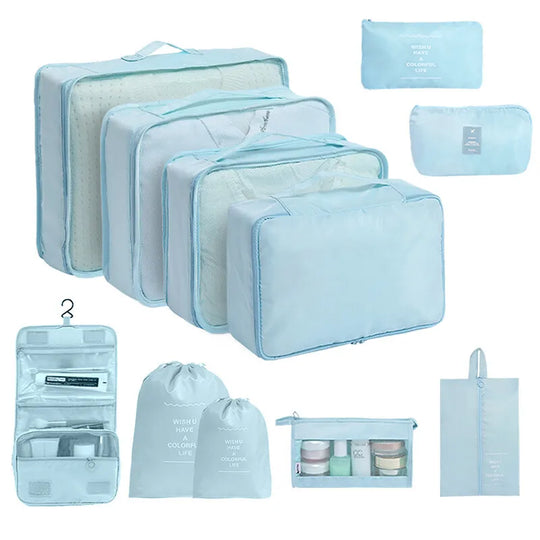 10-Piece Travel Packing Cubes Set with Shoe &amp; Toiletry Bags