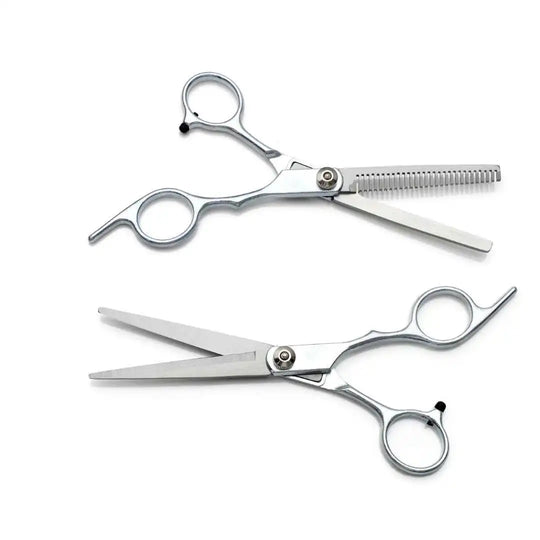 Professional 6-Inch Stainless Steel Hair Cutting &amp; Thinning Scissors Set