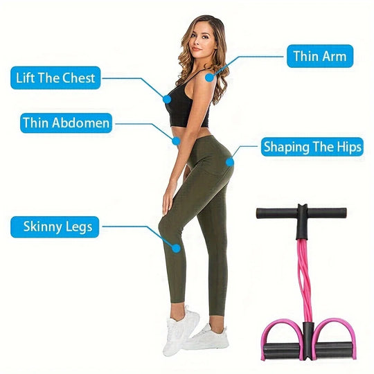 6-Tube Resistance Band with Foot Pedals &amp; Foam Handles