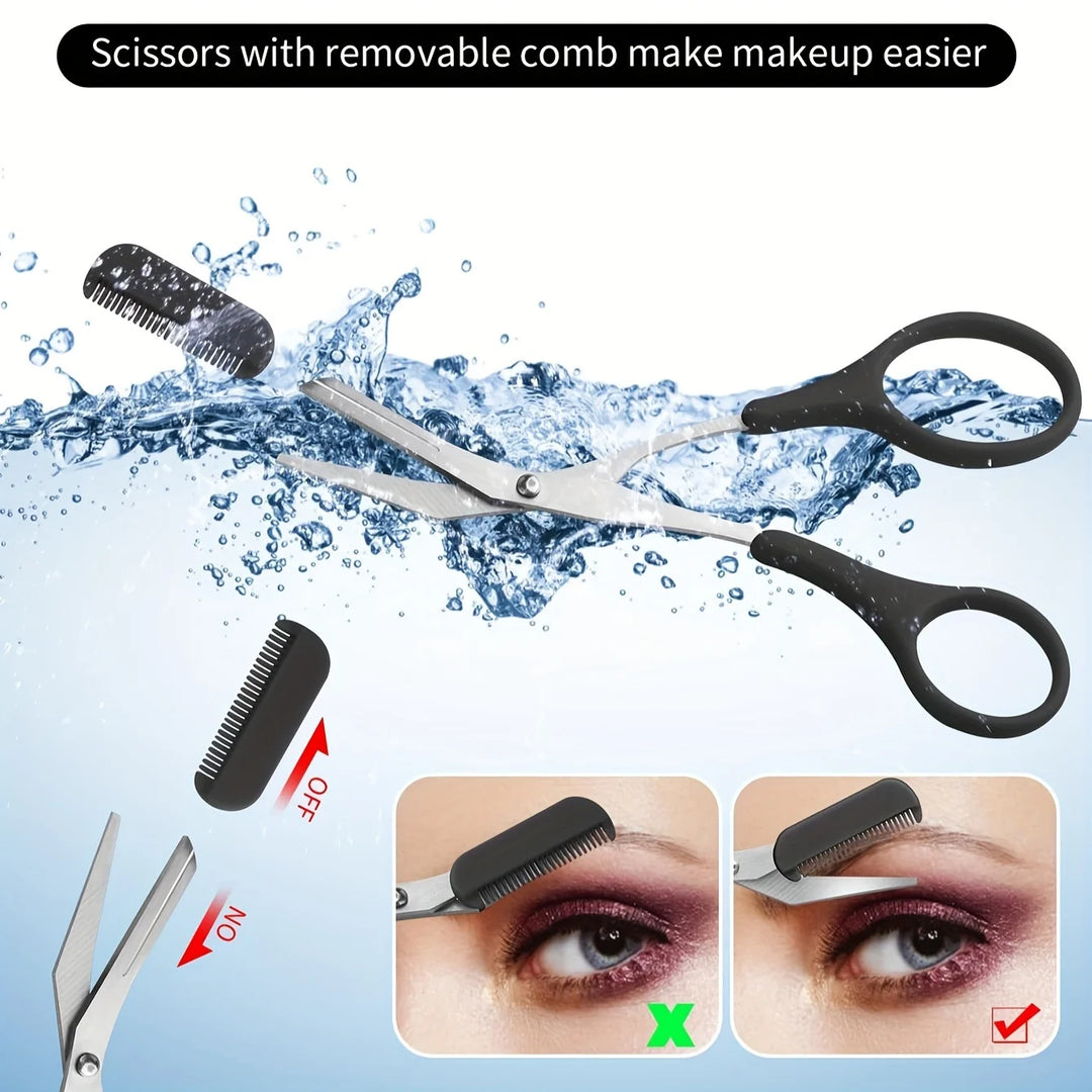 3-Piece Stainless Steel Eyebrow Grooming Kit