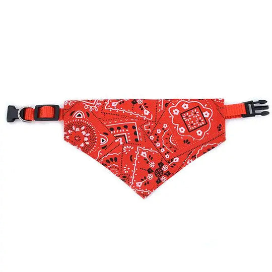 Adjustable Polyester Bandana Collar for Cats