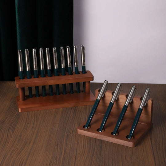 Walnut Wood Desk Organizer Pen Holder &amp; Phone Stand