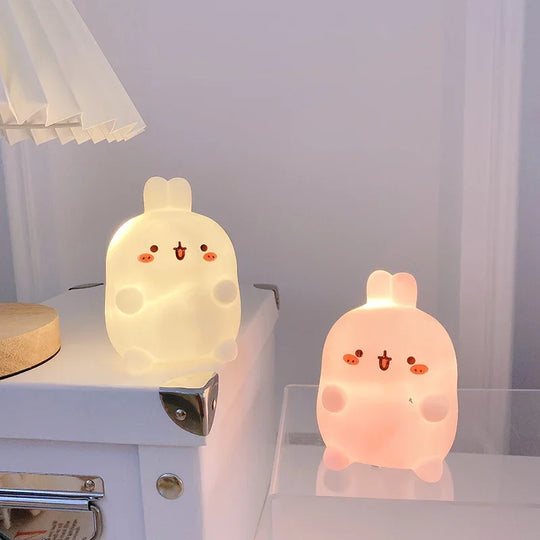 Rabbit LED Night Light Battery-Powered Bedside Lamp