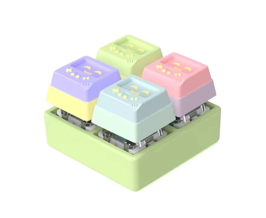 4-Key Mechanical Keyboard Fidget Keychain Stress Relief Toy