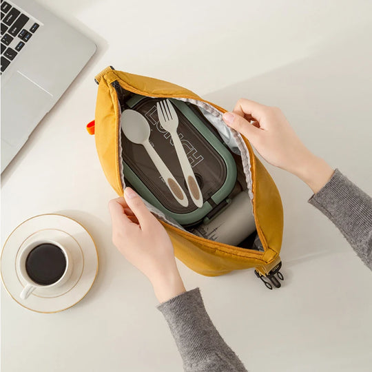 Insulated Oxford Cloth Lunch Bag with Aluminum Foil Lining