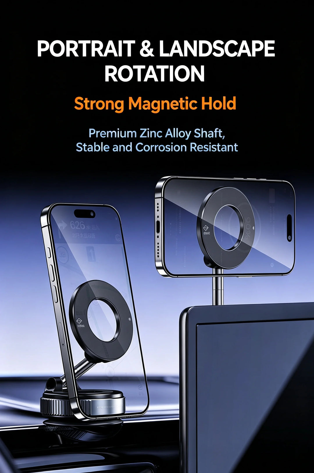 Magnetic Folding Car Phone Mount