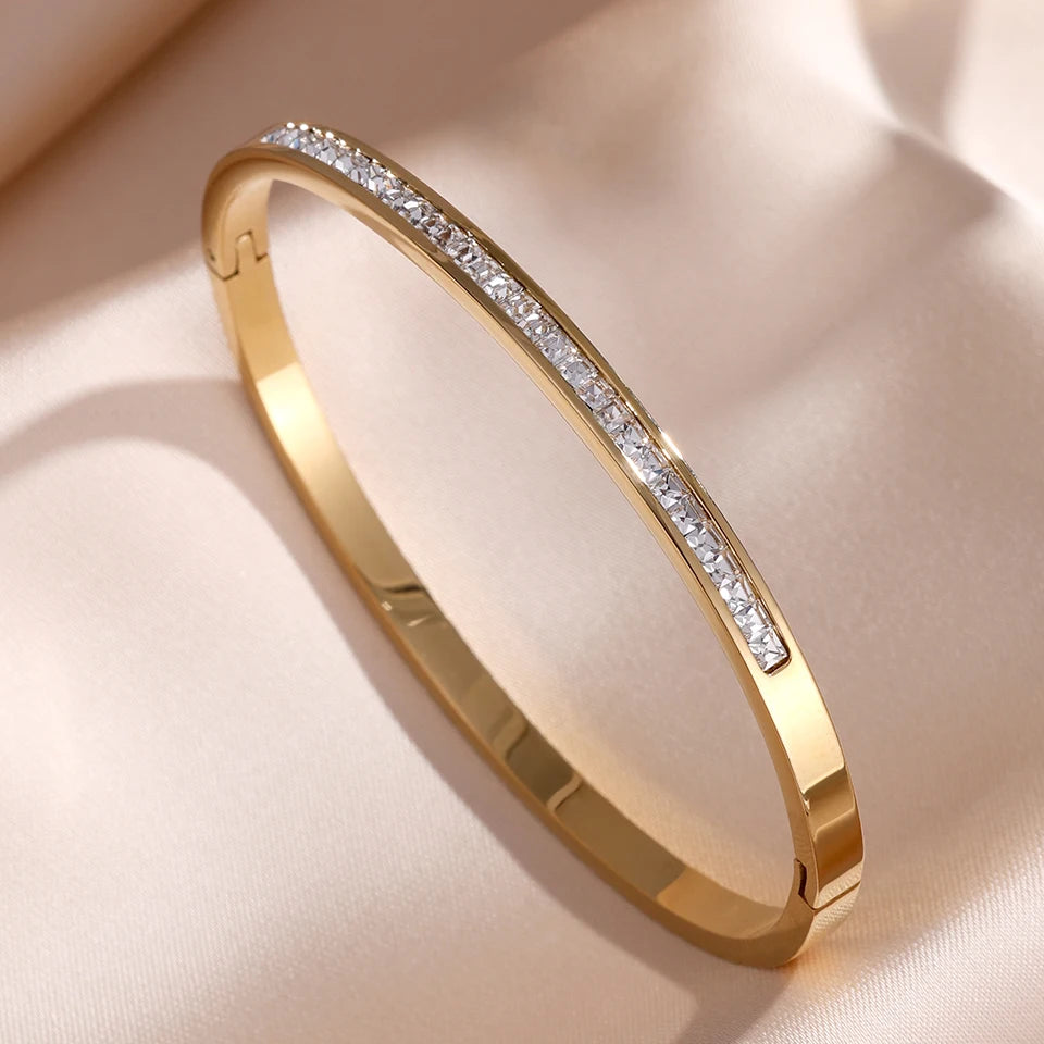 5/1 Roman Numeral Stainless Steel Cuff Braceles for Women