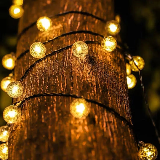 Solar Bubble Globe String Lights 100 LED 39.37FT