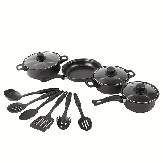 13-Piece Nonstick Induction Cookware Set with Utensils