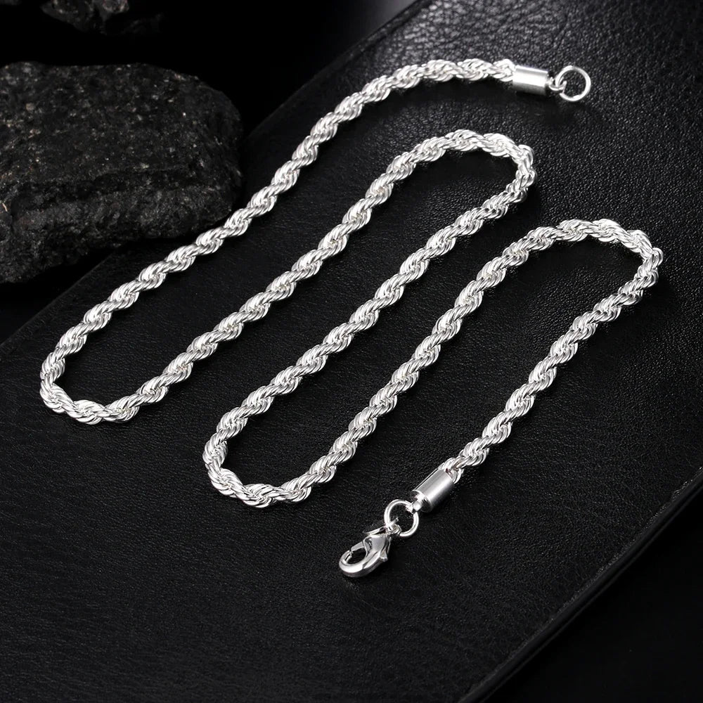 4mm Classic Rope Chain Necklace