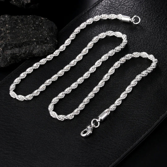 4mm Classic Rope Chain Necklace