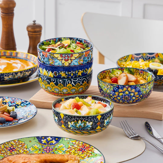 24-Piece Bohemian Porcelain Dinnerware Set for 6