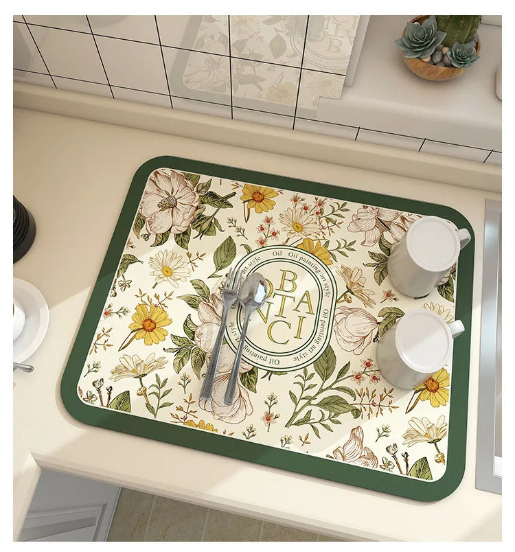 Super Absorbent Diatom Kitchen Drying Mat