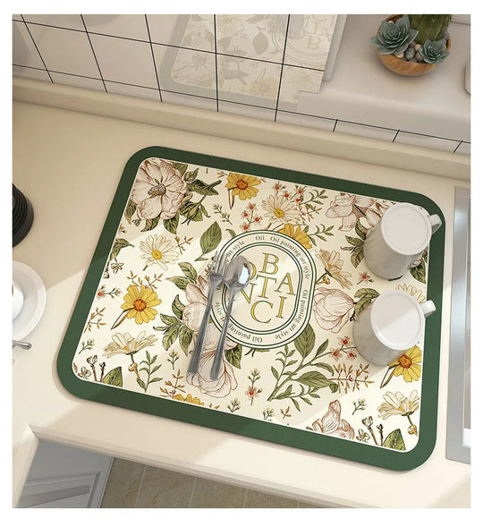 Super Absorbent Diatom Kitchen Drying Mat