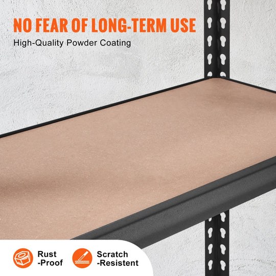 Heavy Duty 5-Tier Metal Storage Shelf 30x12x60 Black