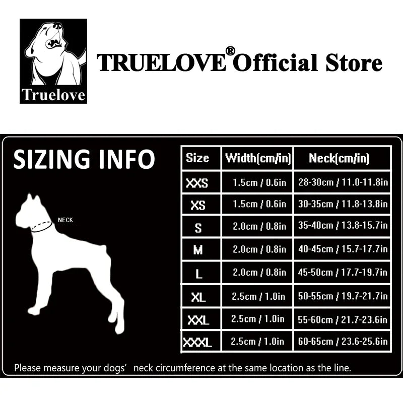 Truelove Padded Reflective Adjustable Dog Collar