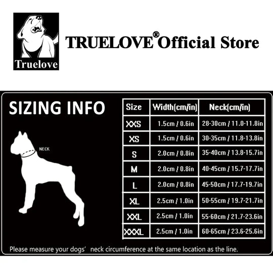 Truelove Padded Reflective Adjustable Dog Collar