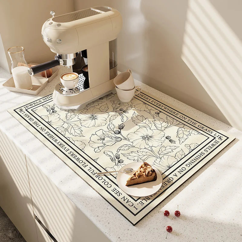 Super Absorbent Diatom Kitchen Drying Mat