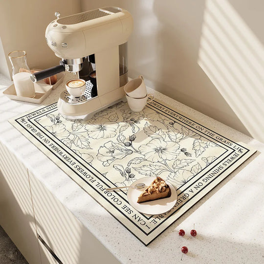 Super Absorbent Diatom Kitchen Drying Mat