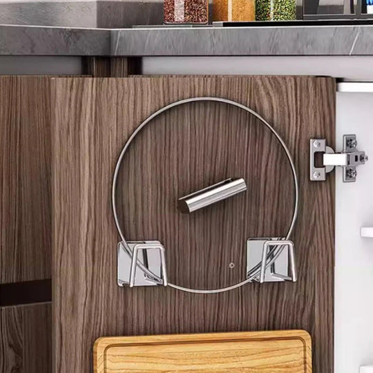 Stainless Steel Wall Mount Cutting Board &amp; Lid Holder
