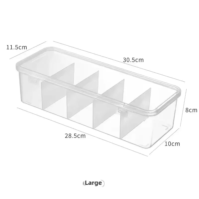 Transparent Cable Storage Organizer Box with Lid