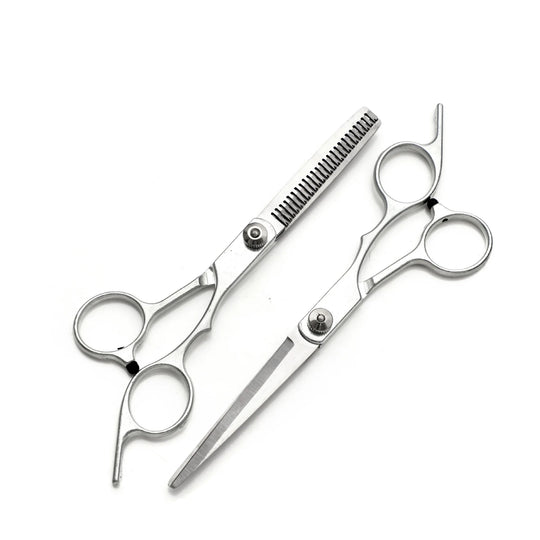 Professional 6-Inch Stainless Steel Hair Cutting &amp; Thinning Scissors Set