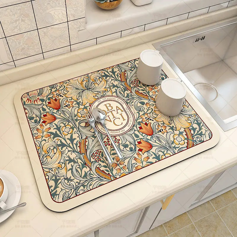 Super Absorbent Diatom Kitchen Drying Mat