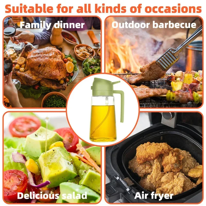 2-in-1 Oil Sprayer &amp; Pour Dispenser Bottle 500ml