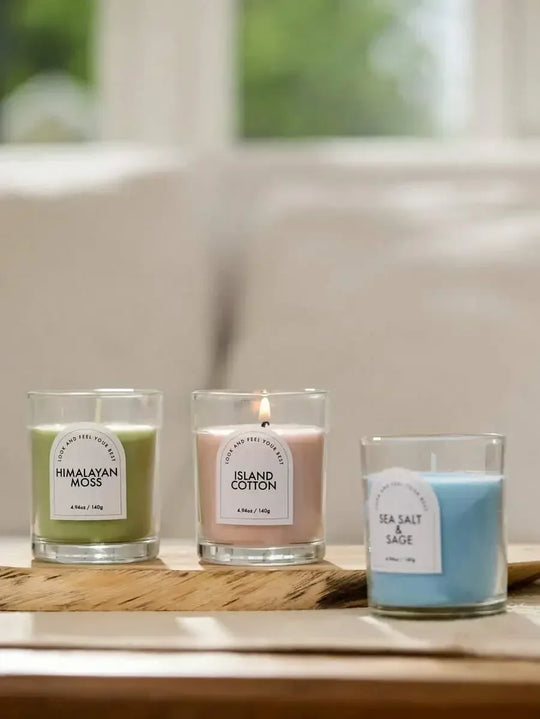 Long-Lasting Scented Aromatherapy Glass Jar Candle