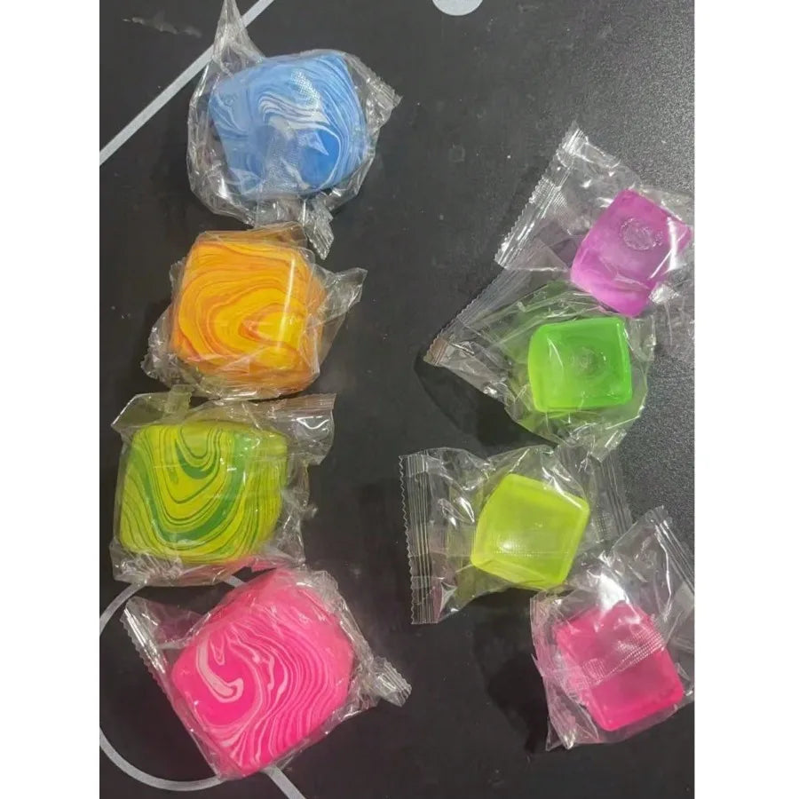 Slow-Rebound Multicolor Cube Sensory Fidget Toy