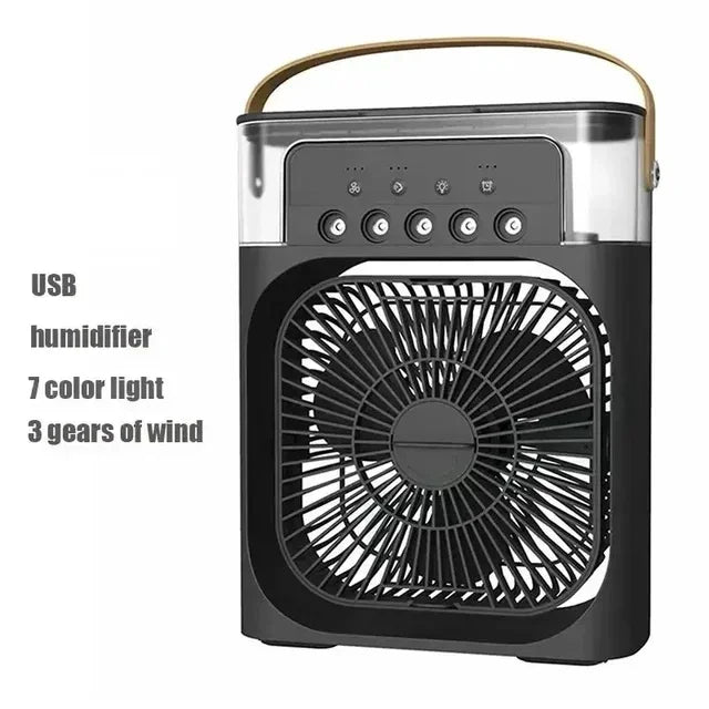 3-in-1 Portable Air Cooler Fan with Humidifier &amp; LED Light