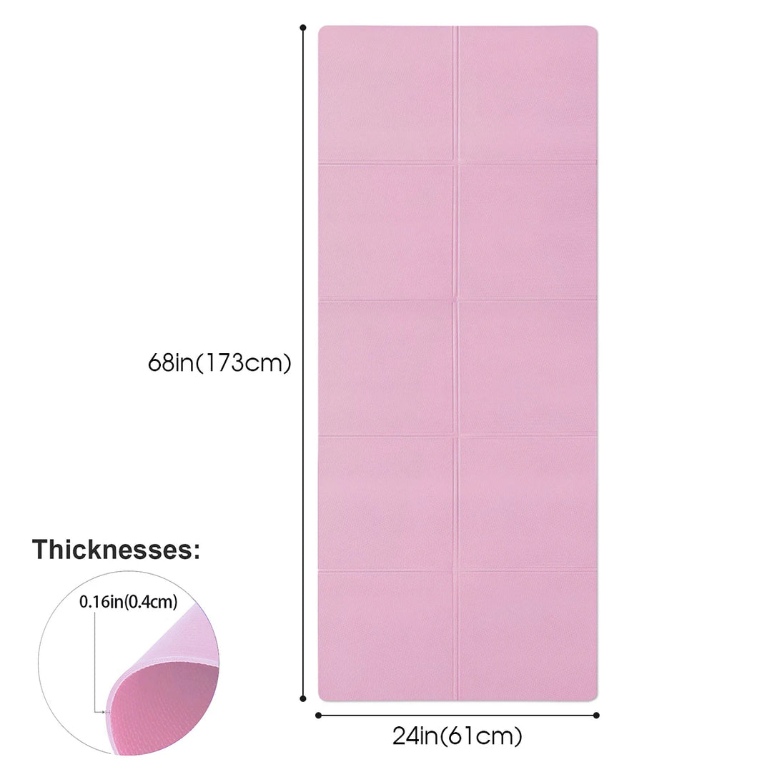 4mm Foldable EVA Yoga Exercise Mat 68" x 24"