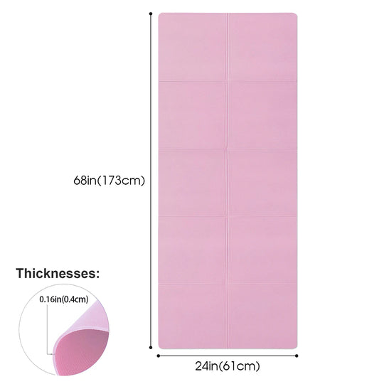 4mm Foldable EVA Yoga Exercise Mat 68" x 24"