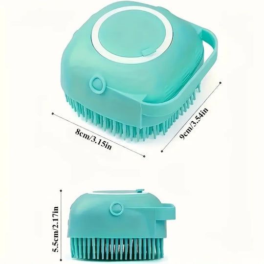 Silicone Pet Grooming Bath Brush for Deshedding