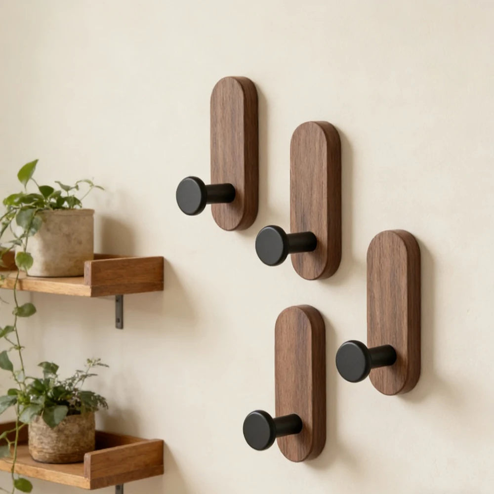 Self-Adhesive Wood Wall Hook