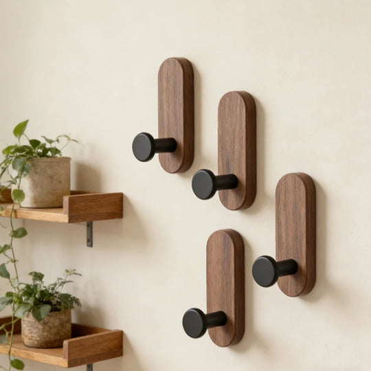 Self-Adhesive Wood Wall Hook