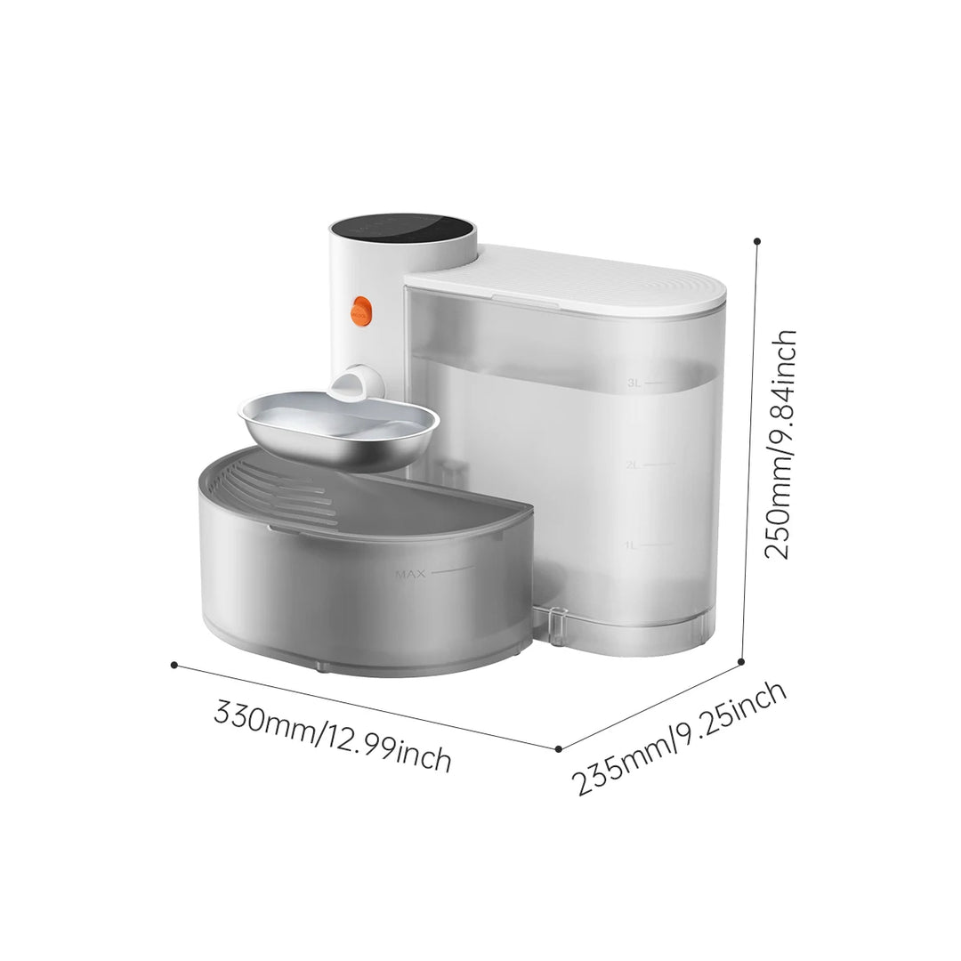 Automatic Pet Water Fountain with Stainless Steel Bowl