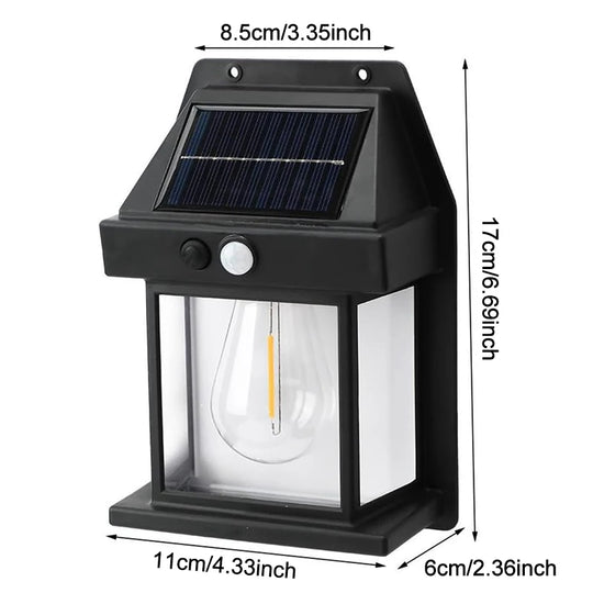 Solar Motion Sensor Wall Light with 3 Lighting Modes – 2 Pack