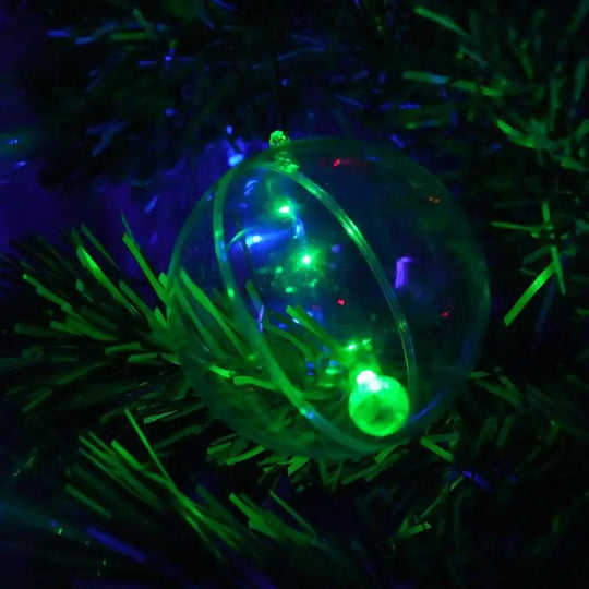 10-Piece LED Light-Up Christmas Ornament Ball Set